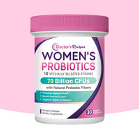 Doctor’s Recipes Organic Prebiotics and Probiotics for Digestive Vaginal Health, 70 Billion CFU 10 Strains, 30 Vegan Caps