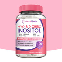 Doctor's Recipes Inositol Supplement, Myo-Inositol & D-Chiro Inositol Capsules 2050mg, 120 Veggie Capsules