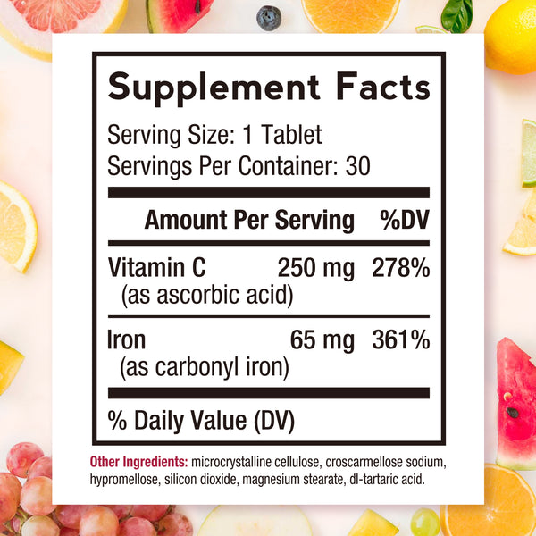 Iron 65mg 30 Tablets