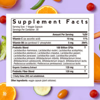 Doctor’s Recipes Women's Probiotics Supplement Facts, Probiotics Prebiotics Cranberry P-5-P & VC, 30 Capsules