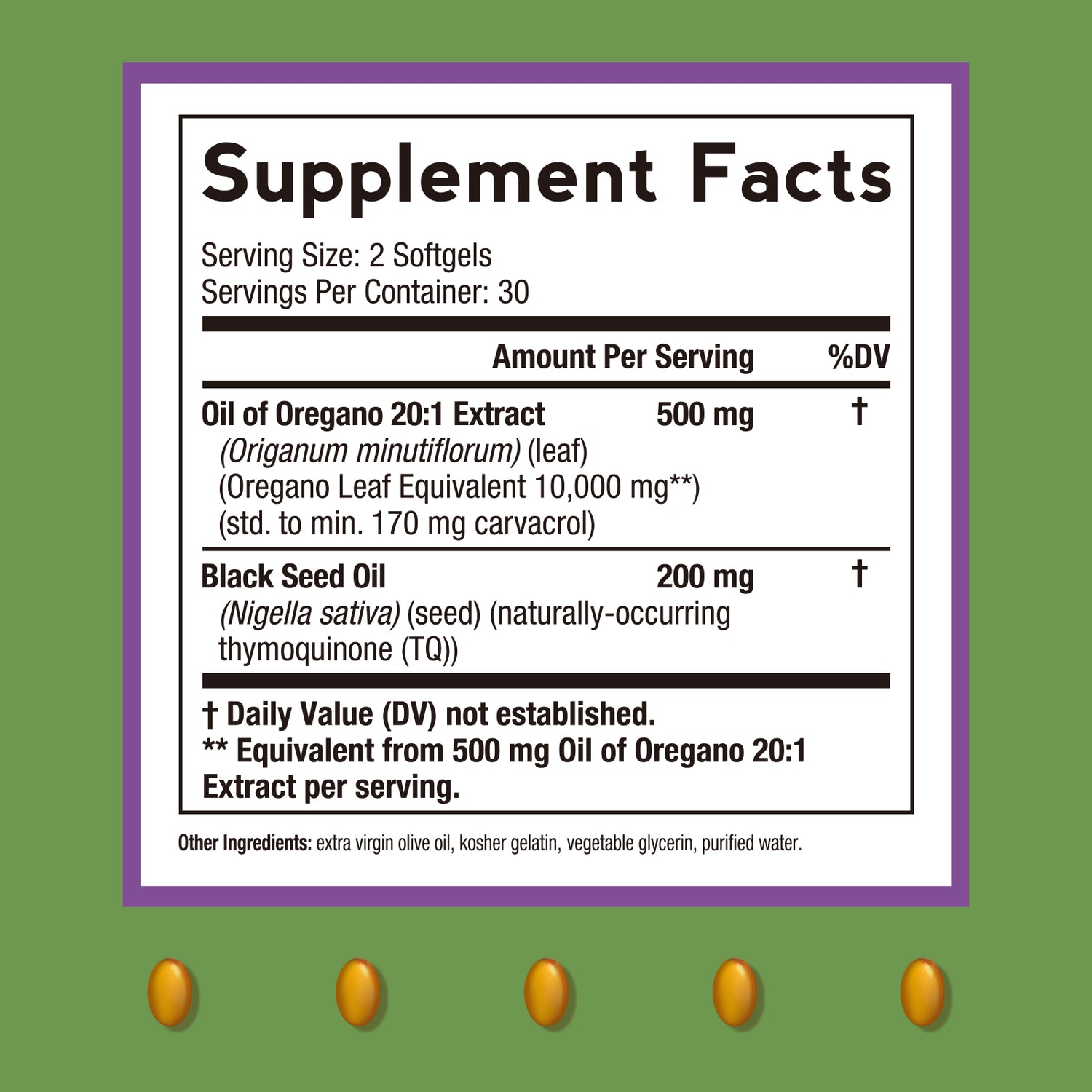 Oregano Oil 60 Softgels