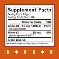 Vitamin D3 + K2