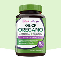 Doctor's Recipes Oil of Oregano with Black Seed Oil, 10000 MG Oregano Oil, Antioxidant & Immune Support, 60 Softgels