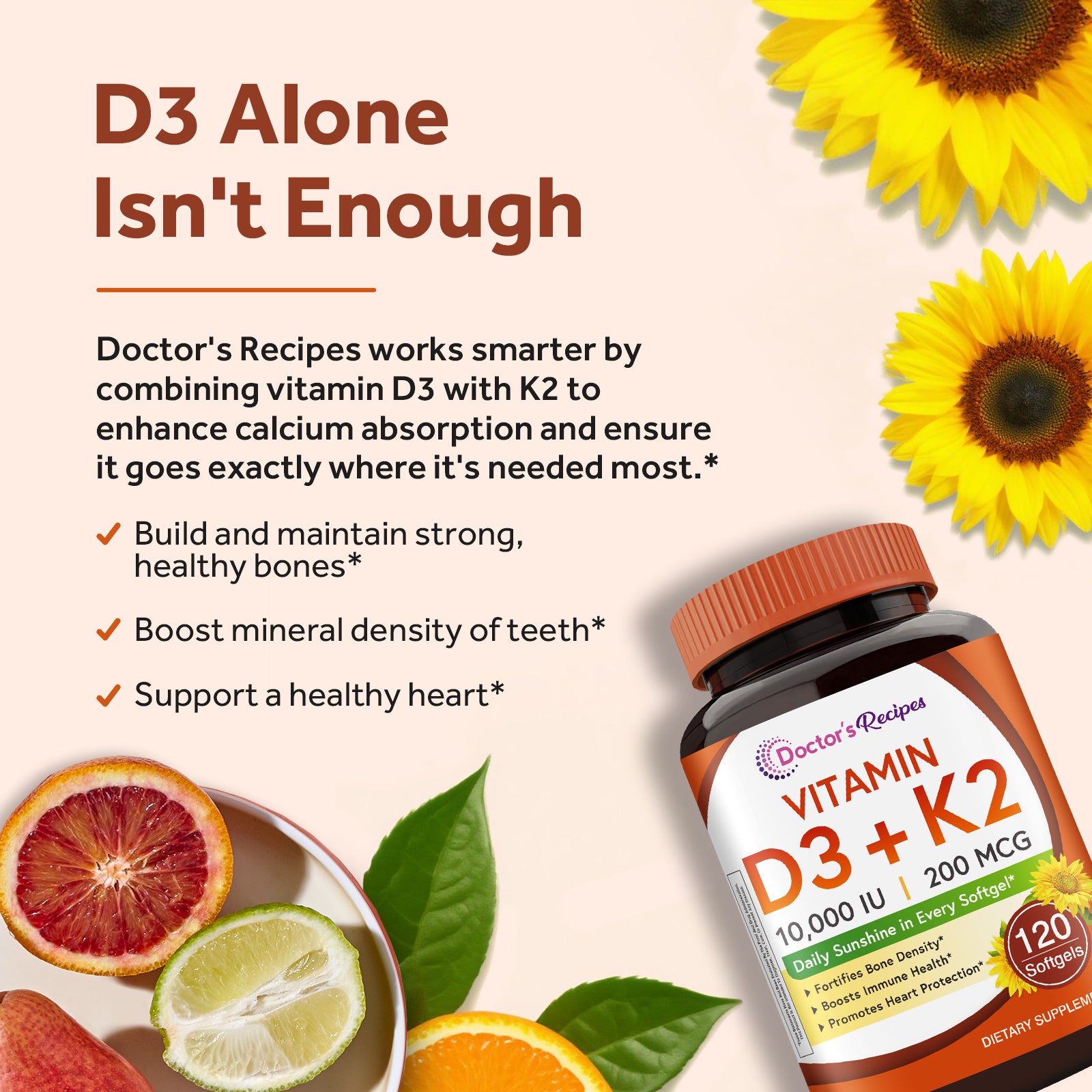 Vitamin D3 + K2