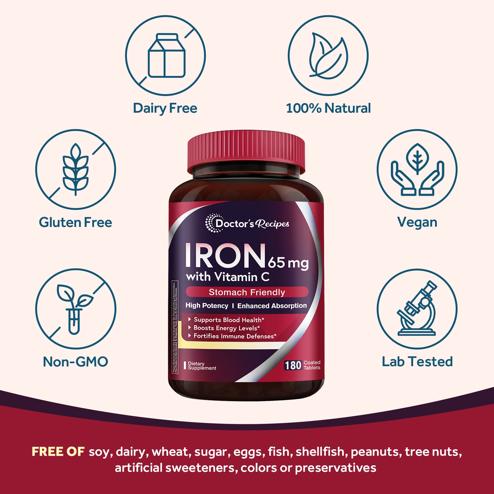 Iron 65mg with Vitamin C