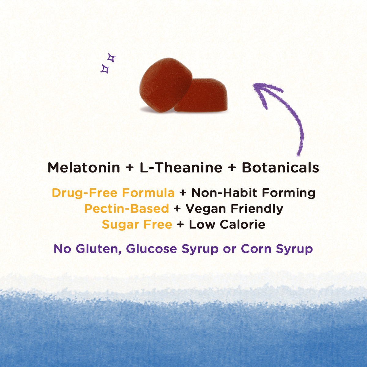 Doctor's Recipes Melatonin Gummies is Drug-free and non-habit forming
