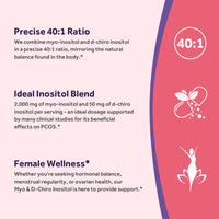 Doctor's Recipes Inositol Supplement provides 2000 mg of myo-inositol and 50 mg of d-chiro
inositol per serving 