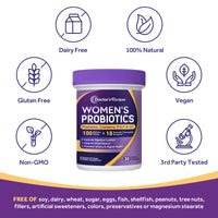 Doctor's Recipes Women's Probiotics is free of GMO gluten soy dairy
