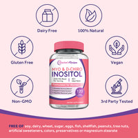 Doctor's Recipes Inositol Supplement is free of GMO gluten soy dairy
