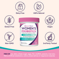 Doctor's Recipes Women's Probiotics is free of GMO gluten soy dairy