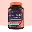 Doctor’s Recipes Methyl B12, 5000 mcg B12, Energy & Nervous System Support, 90 Fast Dissolve Tablets