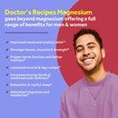 Doctor’s Recipes Magnesium Glycinate Helps Support Calm, Bone, Muscle, Heart, Nerve, Sleep, Cramp Defense