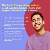 Doctor’s Recipes Magnesium Glycinate Helps Support Calm, Bone, Muscle, Heart, Nerve, Sleep, Cramp Defense