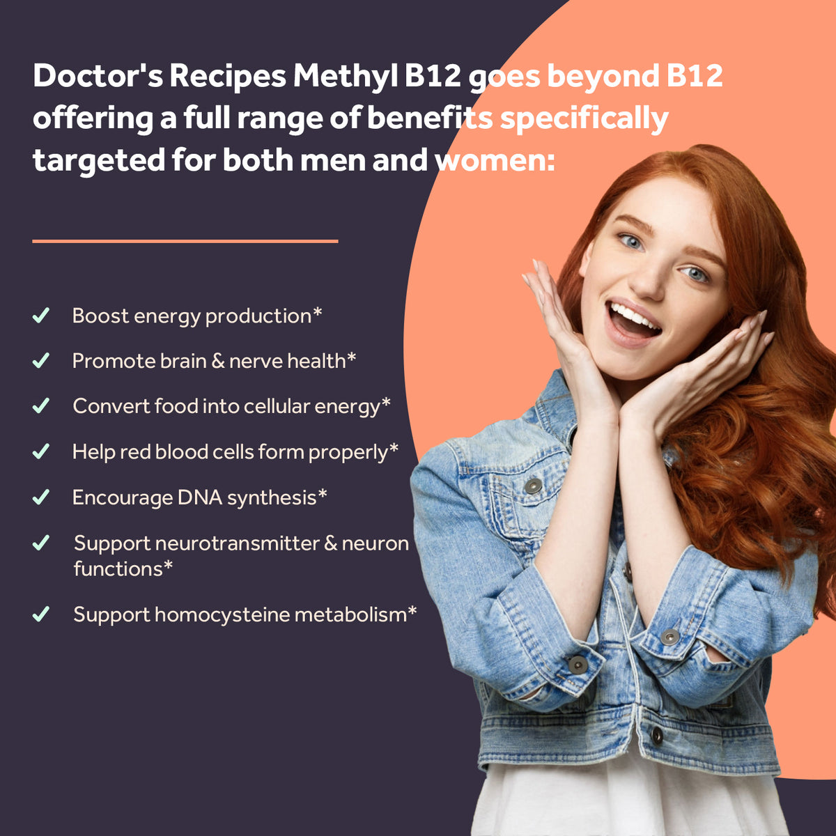 Doctor’s Recipes Methyl B12 boosts power to revive & invigorate without the caffeine crash
