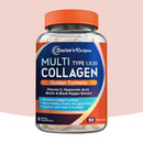 Doctor's Recipes Multi Collagen Peptide, with Turmeric, VC, Biotin, Hyaluronic Acid & Black Pepper for Anti-Aging, 90 Caps