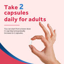 Take 2 Doctor's Recipes Women's Probiotics capsules daily for adults