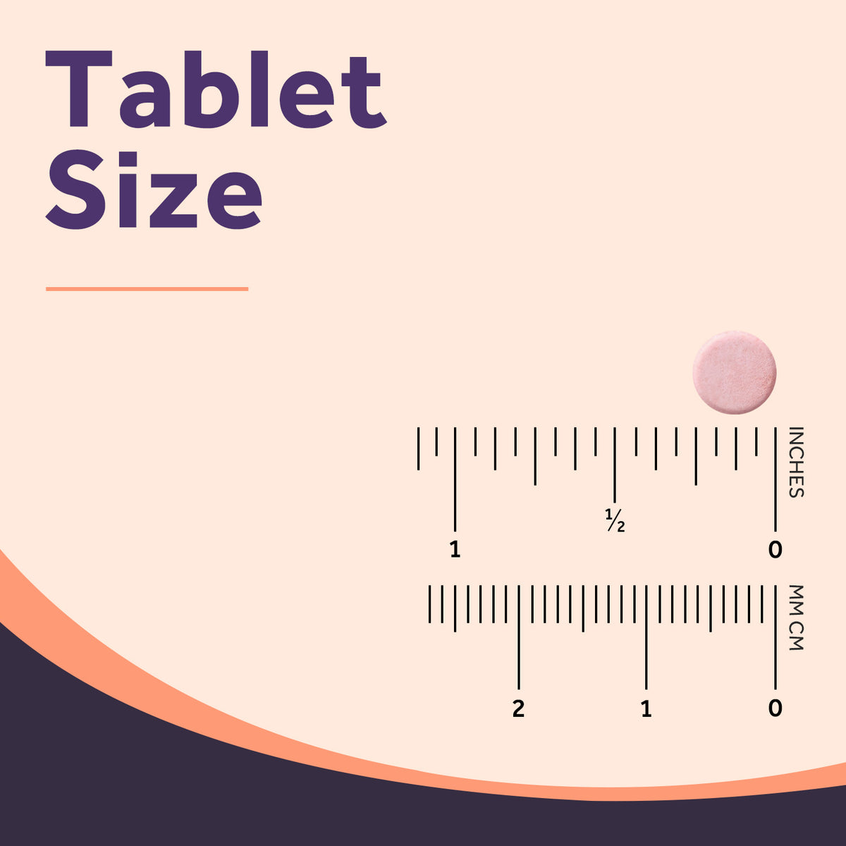 Doctor’s Recipes Methyl B12 tablet size is around 1/4 inches